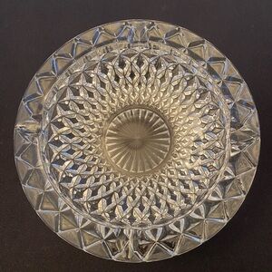 Cut Glass Ashtray 8in D